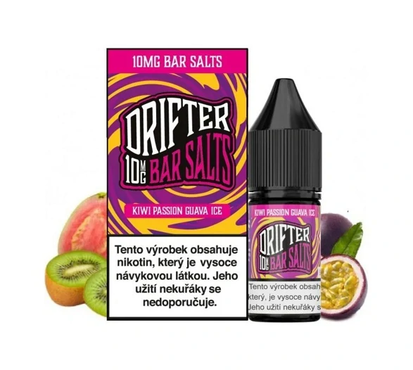 Drifter Bar Salts Kiwi Passionfruit Guava Ice (Ledové kiwi, marakuja a guava) 10ml