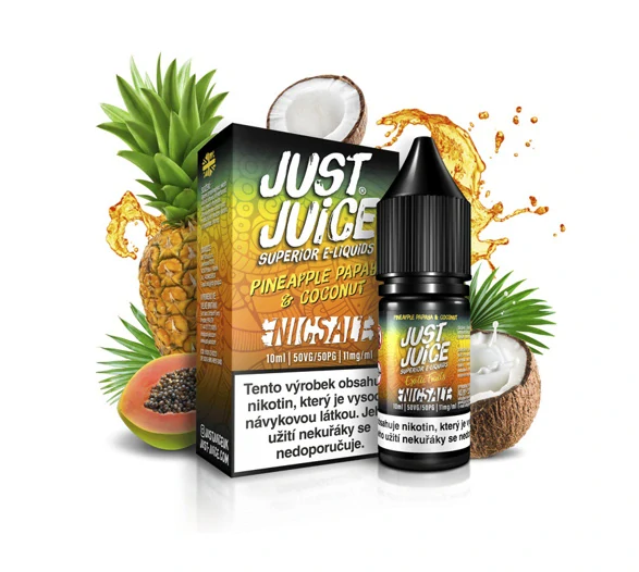 Just Juice Salt Pineapple, Papaya & Coconut (Ananas, papája & kokos) 10ml