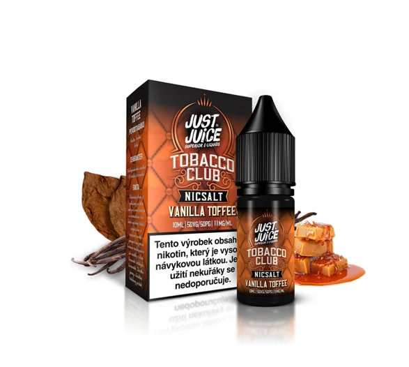 Just Juice Salt Tobacco Vanilla Toffee (Tabák s vanilkou a karamelem) 10ml