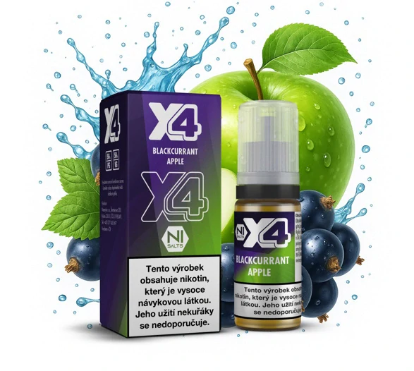 X4 Bar Juice Blackcurrant Apple (Černý rybíz s jablkem) 10ml