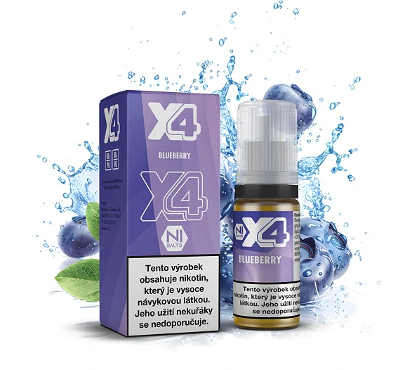X4 Bar Juice Blueberry (Borůvka) 10ml