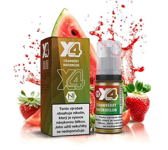 X4 Bar Juice Strawberry Watermelon (Jahoda a vodní meloun) 10ml