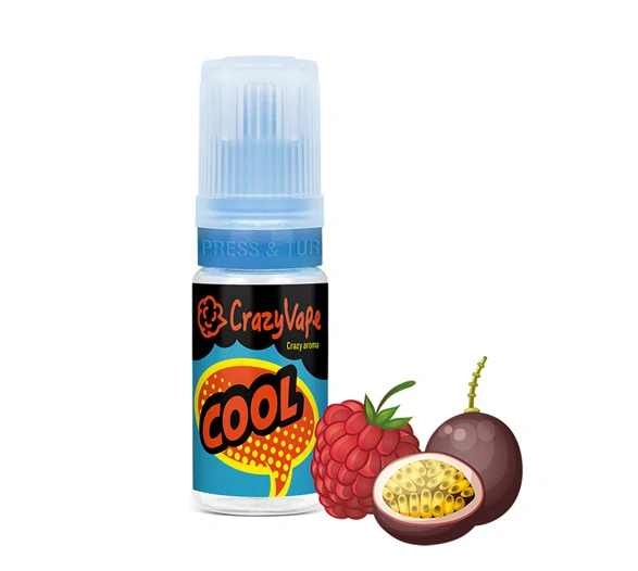Příchuť CrazyVape: COOL (Chladivá ostružina s tropickým ovocem)