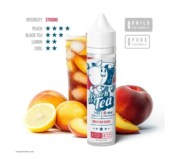 Příchuť Adam's Vape American Series S&V: Peach Ice Tea