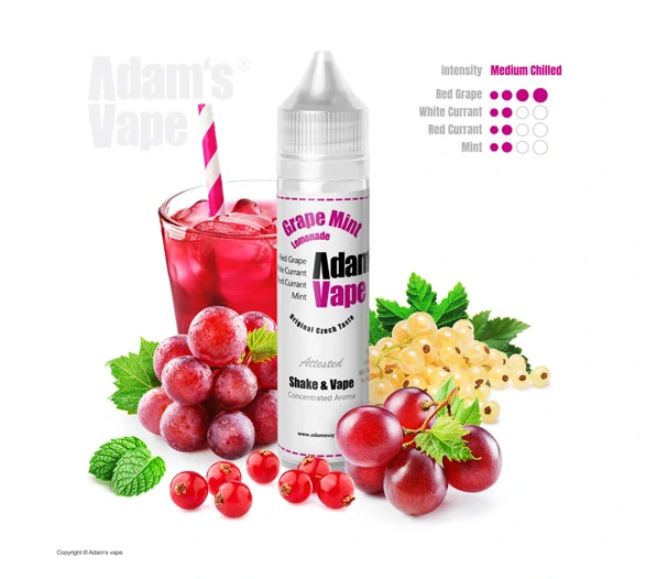 Příchuť Adam's Vape S&V: Grape Mint Lemonade (Chladivá hroznová limonáda)
