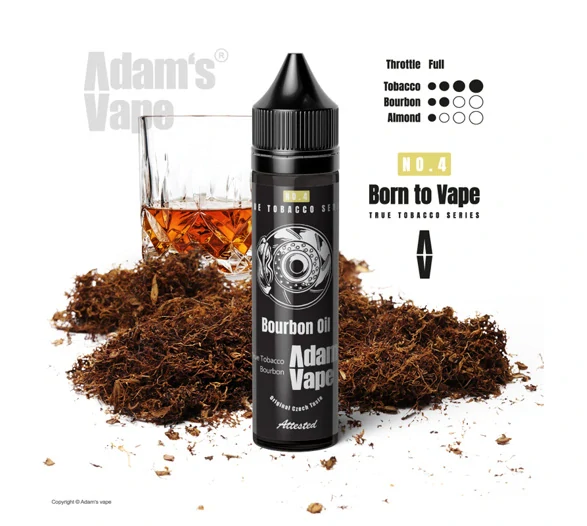 Příchuť Born to Vape S&V: Bourbon Oil (Opravdový tabák s bourbonem a mandlemi)