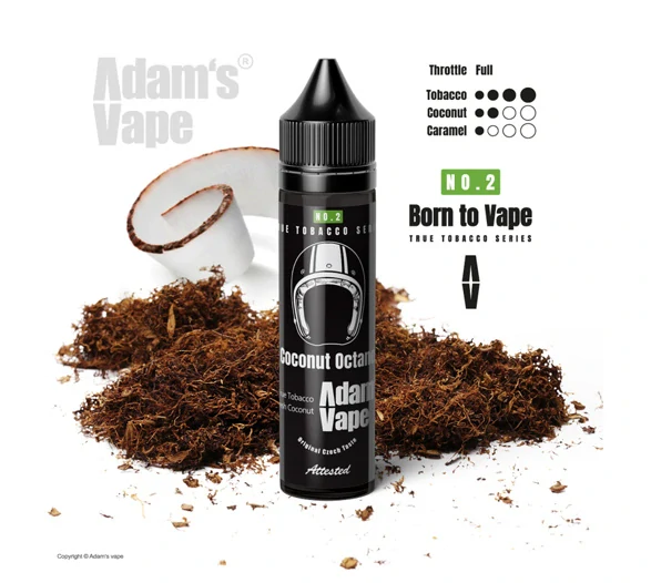 Příchuť Born to Vape S&V: Coconut Octane (Opravdový tabák s kokosem a karamelem)