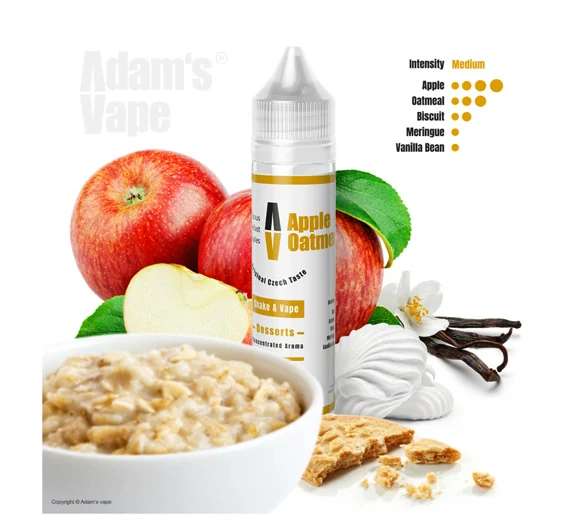 Příchuť Adam's Vape S&V: Apple Oatmeal (Ovesná kaše s jablky)