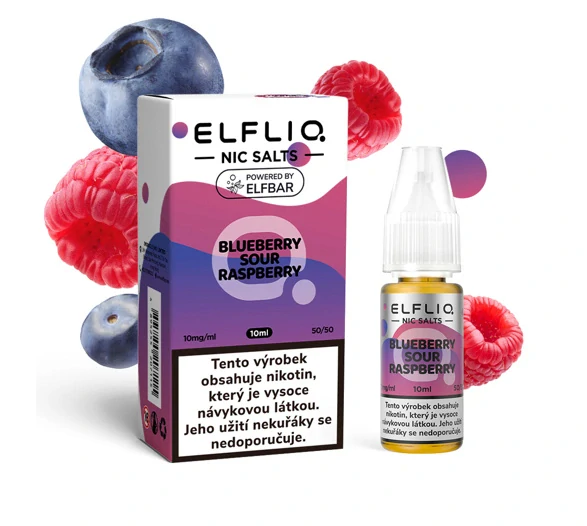 Elfliq Salt Blueberry Sour Raspberry (Borůvka a malina) 10ml 10mg/20mg