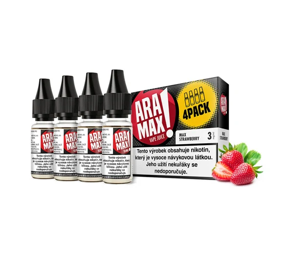 Aramax Max Strawberry (Jahoda) 4x10ml