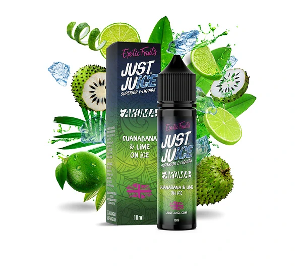 Příchuť Just Juice S&V: Guanabana & Lime on Ice (Ledová limetka s graviolou)