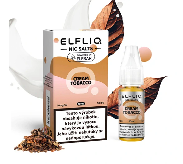 Elfliq Salt Cream Tobacco (Tabák s krémem) 10ml 10mg/20mg