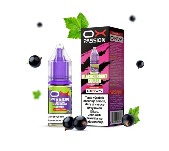 OXVA OX PASSION Salt Blackcurrant Squash (Rybízový sirup) 10ml