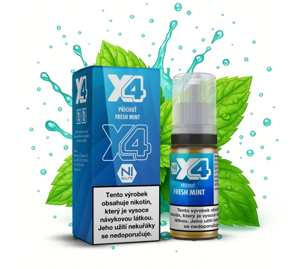 X4 Bar Juice Fresh Mint (Čerstvá máta) 10ml