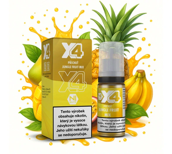 X4 Bar Juice Jungle Fruit Mix (Exotická ovocná směs) 10ml