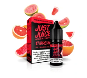 Just Juice Salt Blood Orange, Citrus & Guava (Červený pomeranč, citron a guava) 10ml