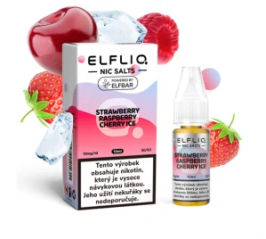 Elfliq Salt Strawberry Raspberry Cherry Ice (Chladivá jahoda s malinou a třešní) 10ml 10mg/20mg