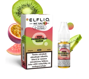 Elfliq Salt Kiwi Passion Fruit Guava (Kiwi, marakuja a guava) 10ml 10mg/20mg
