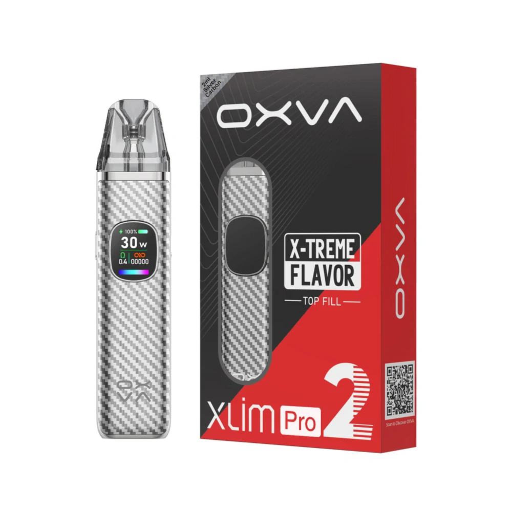 OXVA Xlim Pro 2 Pod Kit (Silver Carbon)