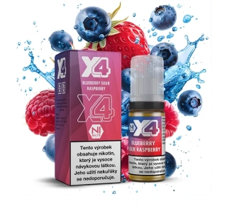 X4 Bar Juice Blueberry Sour Raspberry (Borůvka s malinou) 10ml