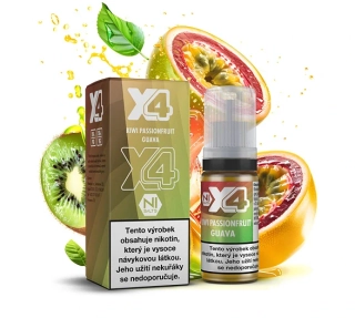 X4 Bar Juice Kiwi Passionfruit Guava (Kiwi, marakuja a guava) 10ml