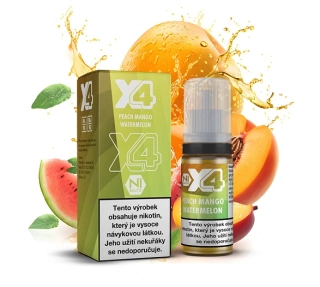 X4 Bar Juice Peach Mango Watermelon (Mango a vodní meloun) 10ml