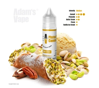 Příchuť Adam's Vape S&V: Pistachio Cannoli (Trubička cannoli s pistácií)