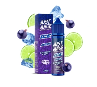 Příchuť Just Juice S&V: ICE Blackcurrant & Lime (Ledový černý rybíz & limetka)
