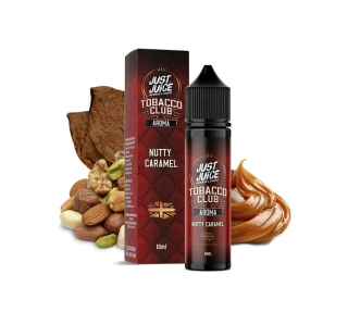 Příchuť Just Juice S&V: Tobacco Nutty Caramel (Oříškový tabák s karamelem)
